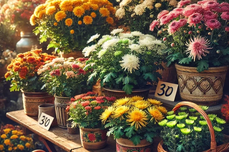 Chryzantémy prodej v květináči